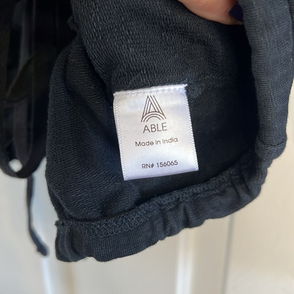 ABLE black pullover half zip drawstring waist size large - Picture 8 of 9